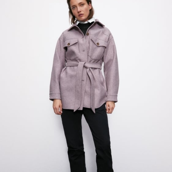 Zara belted shirt jacket - Picture 15 of 17